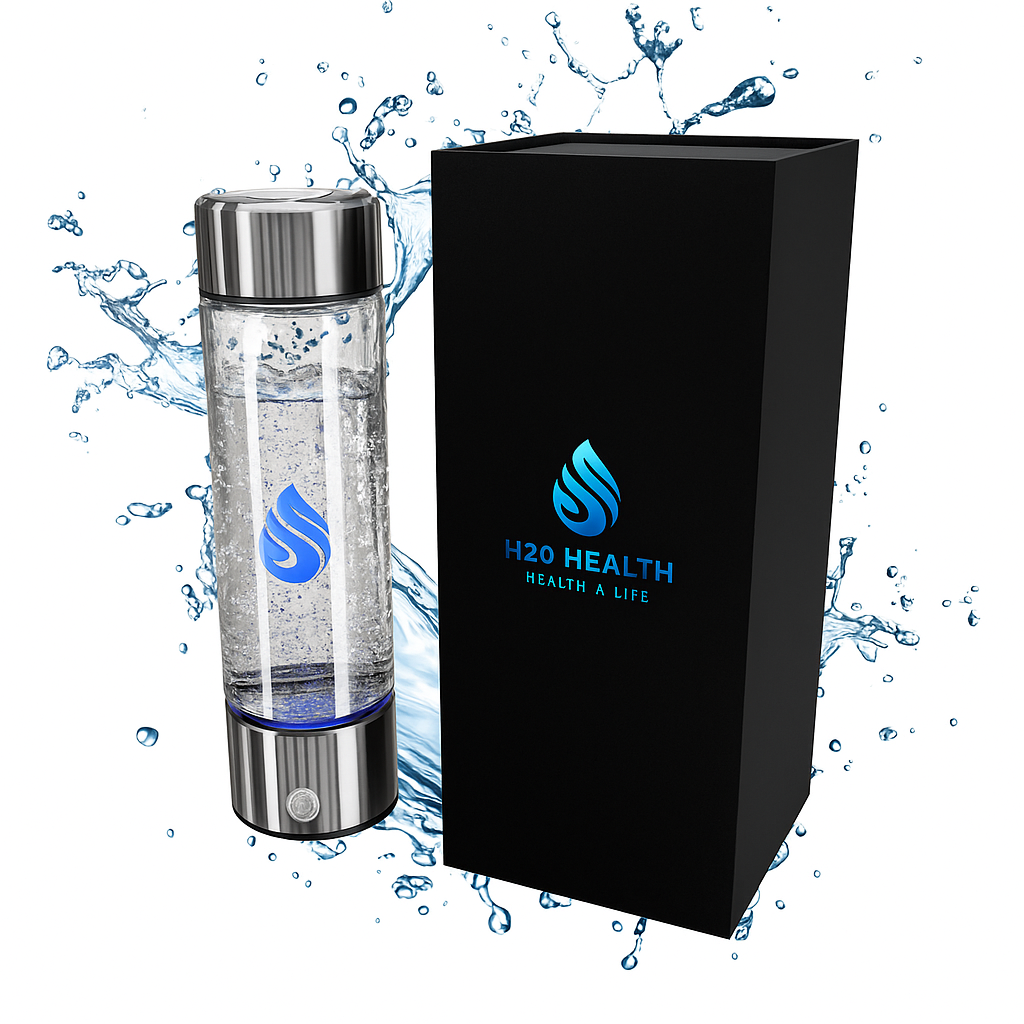 H20 Health® 550ML (CE,FCC,LFGB certified) Water Purifier SPE and PEM Water Ionizer Hydrogen Water Bottle Technology, Filtered Water - Perfect Water Purifier Bottle or Convenient Filtered Water Bottle