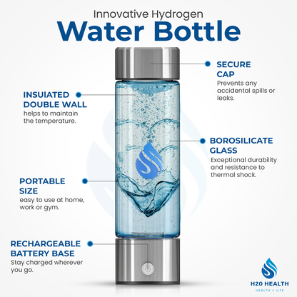 H20 HEALTH® 550ML Hydrogen Water Bottle – Purifier & Ionizer