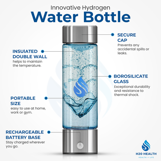 H20 HEALTH® 550ML Hydrogen Water Bottle – Purifier & Ionizer