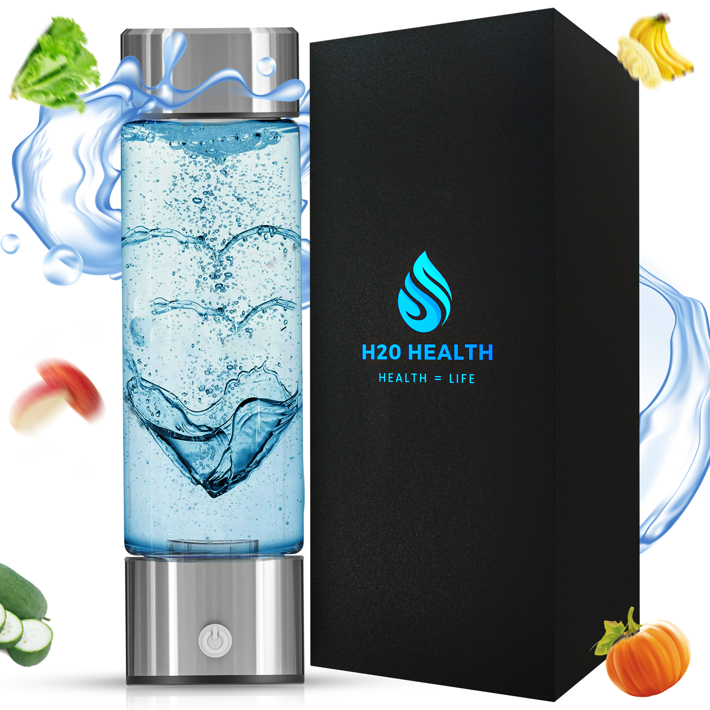 H20 HEALTH® 550ML Hydrogen Water Bottle – Purifier & Ionizer